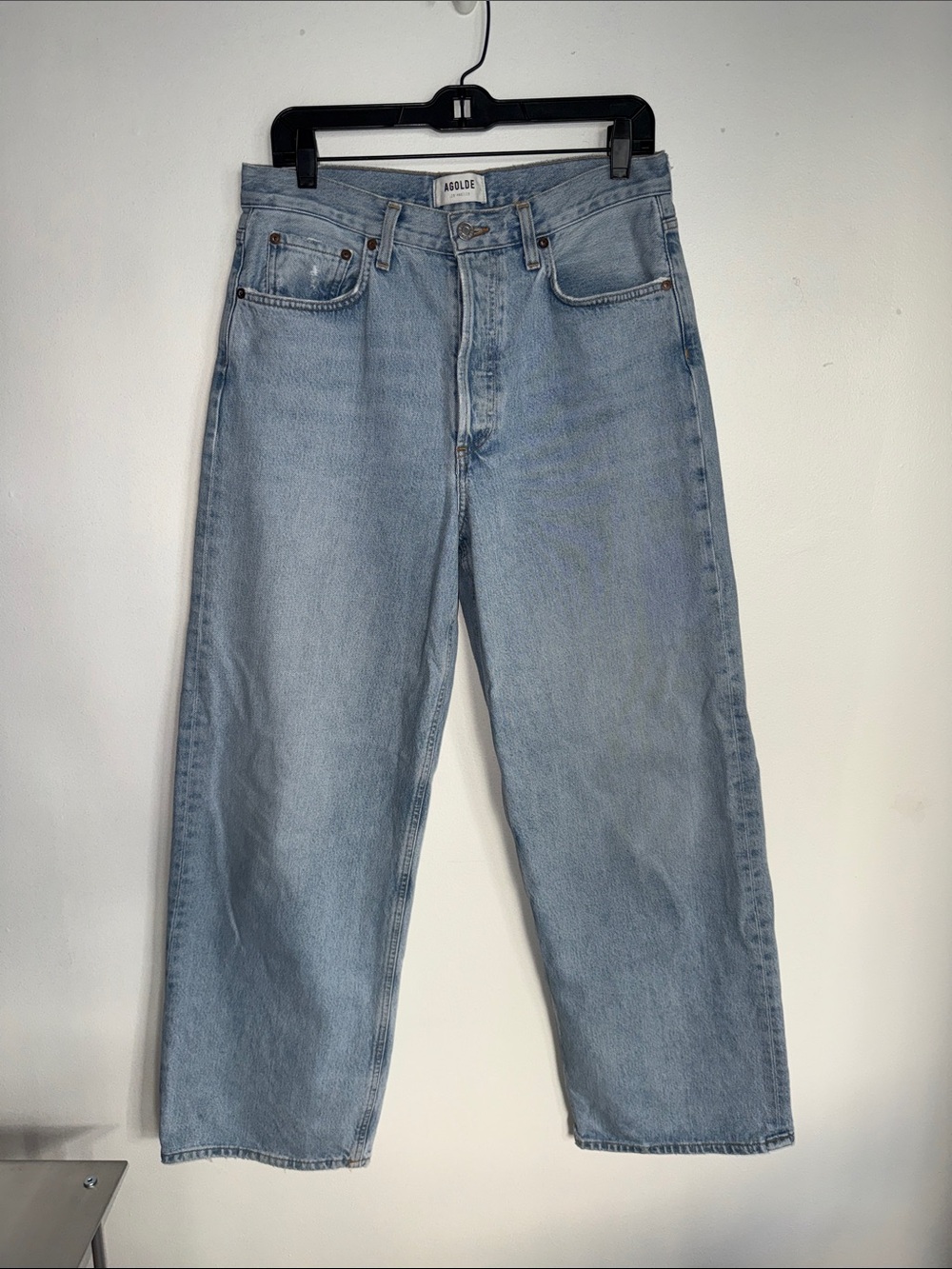 Agolde Light Blue Relaxed Straight Jeans